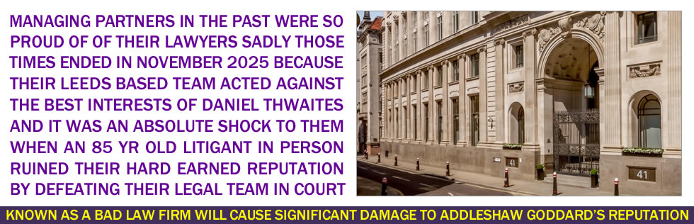 Addleshaw Goddard Bad Management